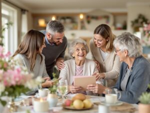 heartfelt moment inside a senior living community