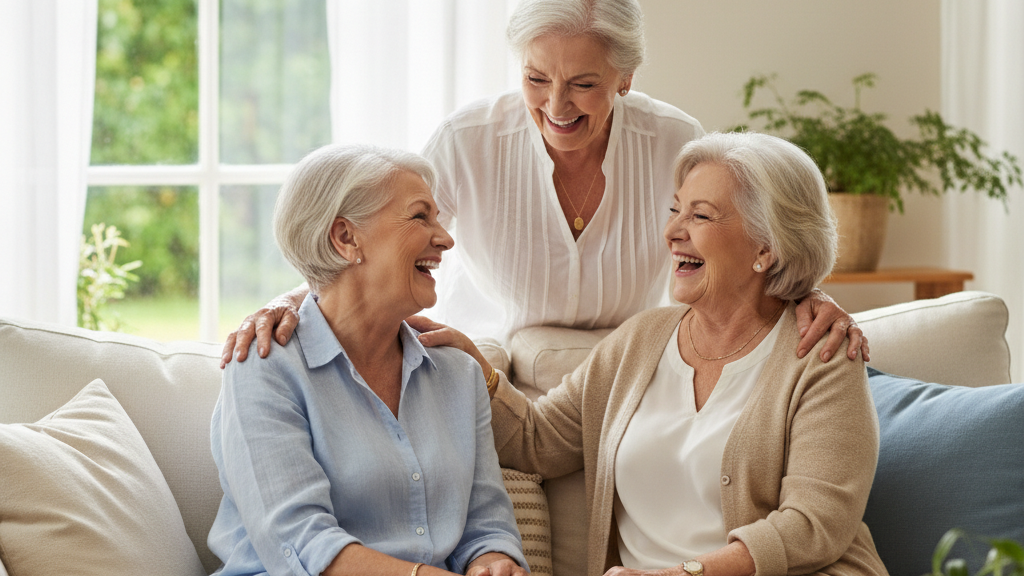 elderly women senior living facility