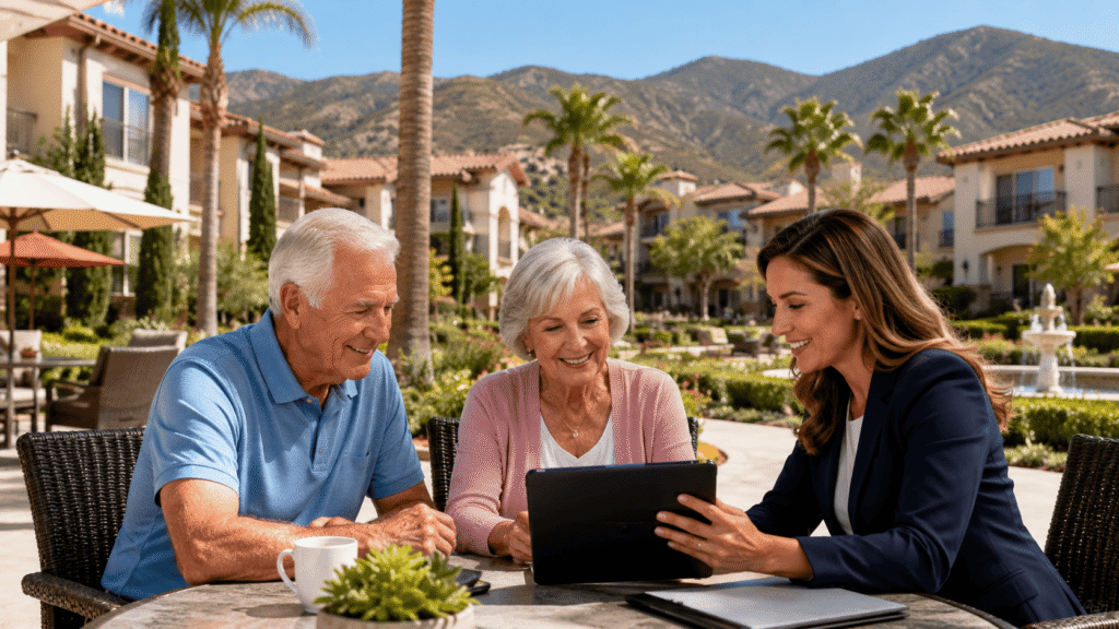relaxed outdoor consultation at the resort