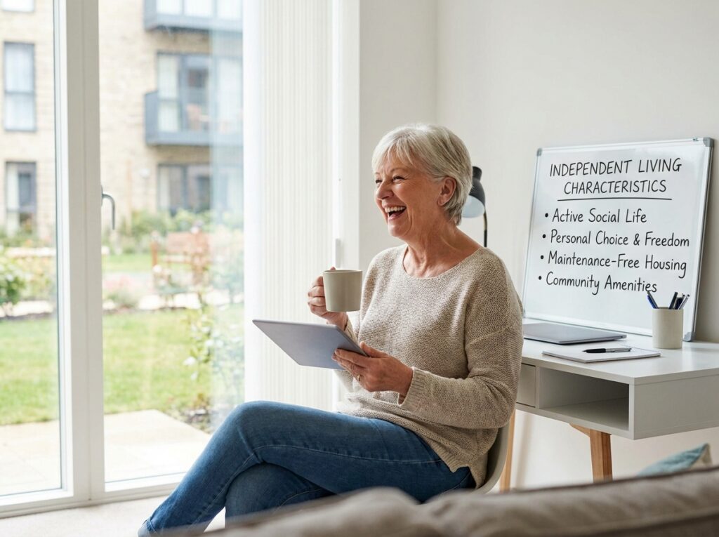 Professional illustration of Key Characteristics of Independent Living